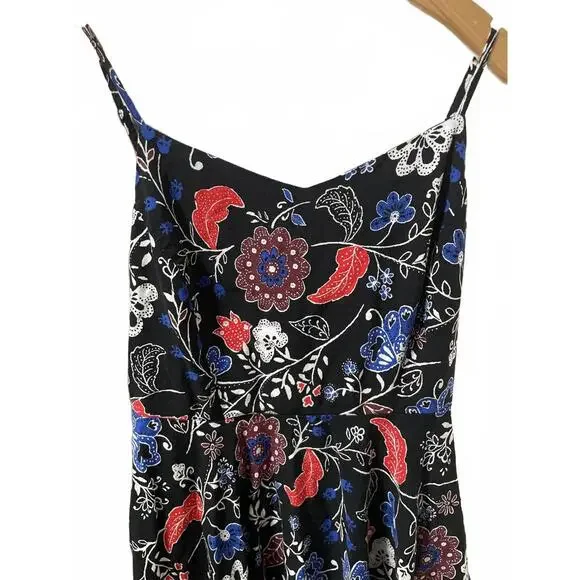 Old Navy Summer Dress Women's Size Large Black Mini Floral Straps - Picture 2 of 8